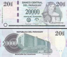 *20 000 Guaranies Paraguaj 2015, P238a UNC - Kliknutím na obrázok zatvorte -